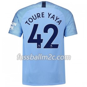 Fußballtrikots Manchester City Toure Yaya 42 Heim Trikotsatz 2018-2019